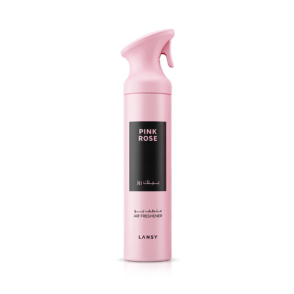 LANSY Pink Rose Air Freshener pink spray bottle on a white background