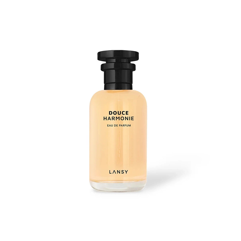 Lansy Douce Harmonie perfume bottle on a white background