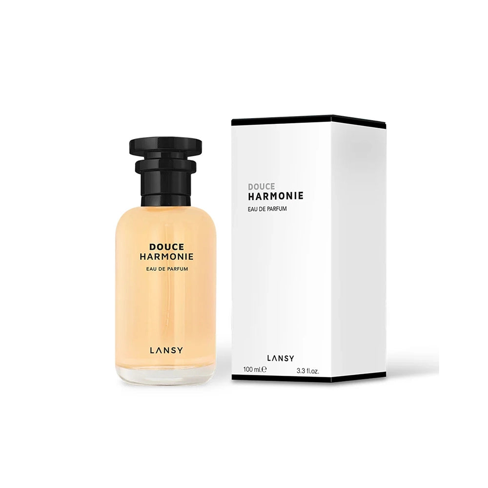 Lansy Douce Harmonie perfume bottle and packaging on a white background