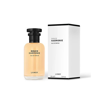 Lansy Douce Harmonie perfume bottle and packaging on a white background