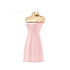 Pink and gold bottle on a white background