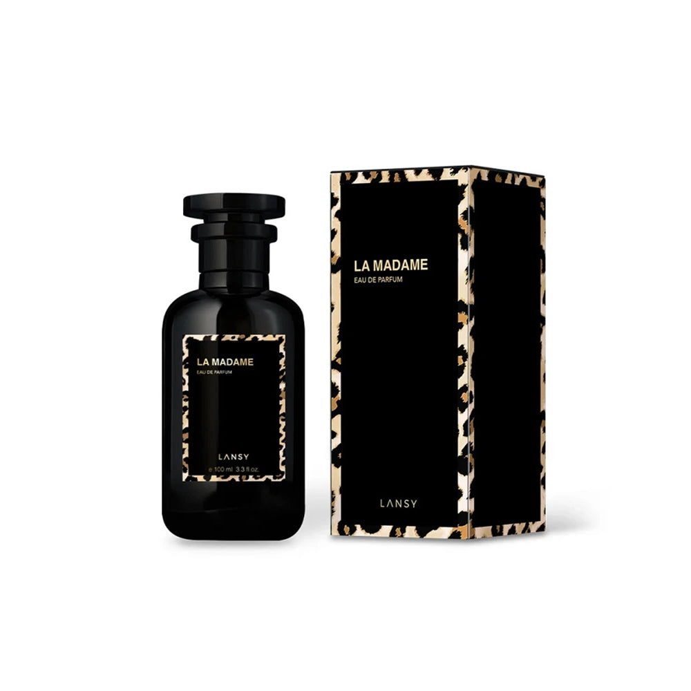 Lansy La Madame Eau de Parfum bottle and packaging on a white background