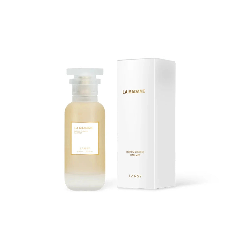 Lansy La Madame perfume bottle and packaging on a white background