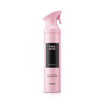 LANSY Pink Rose Air Freshener pink spray bottle on a white background