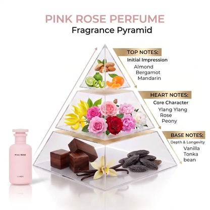 A fragrance pyramid diagram labeled &