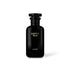 Black perfume bottle labeled &