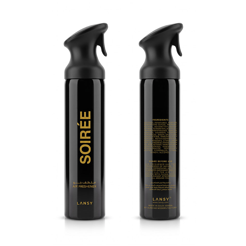 LANSY Soiree Air Freshener front and back views on a white background