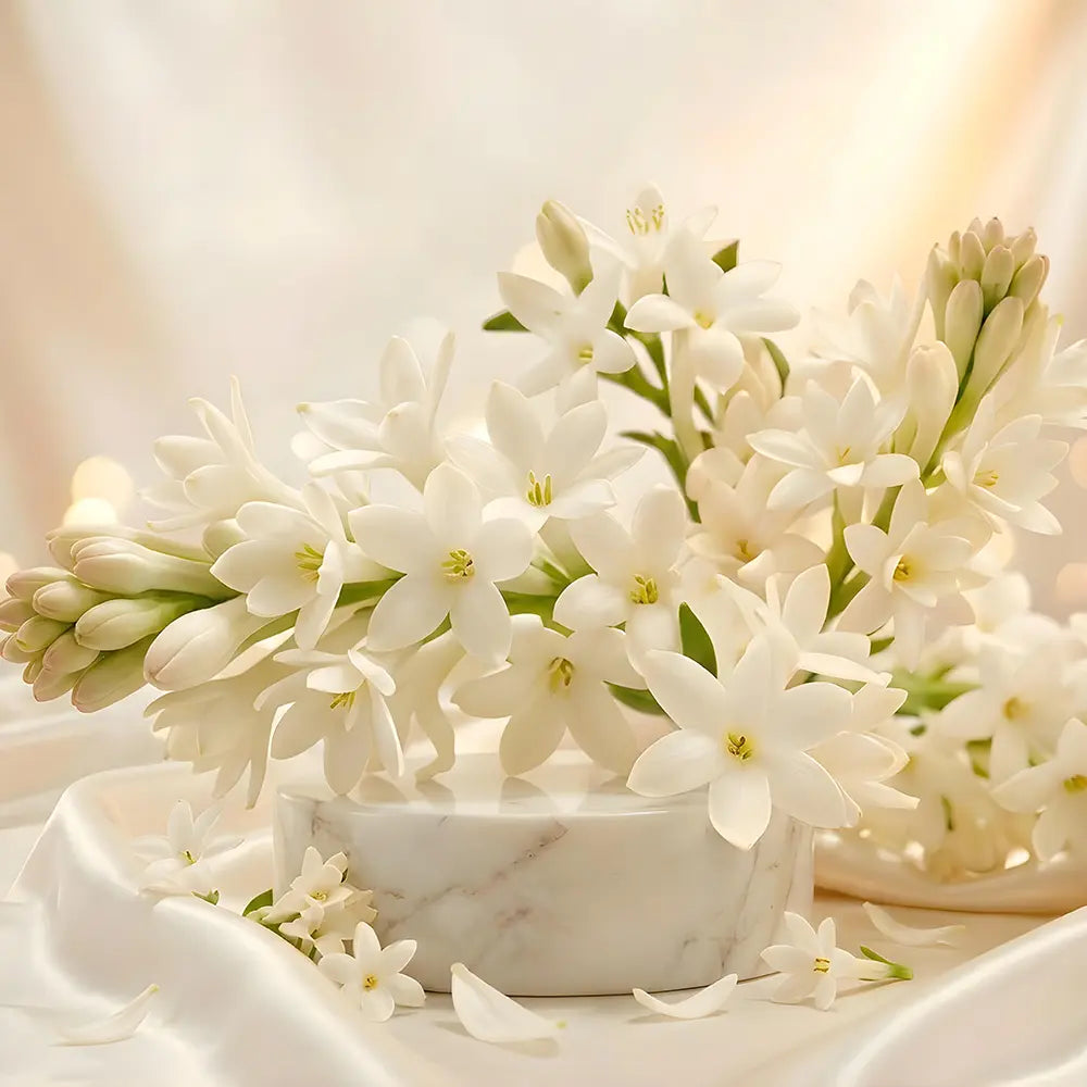 Close-up of white flowers with a soft focus background