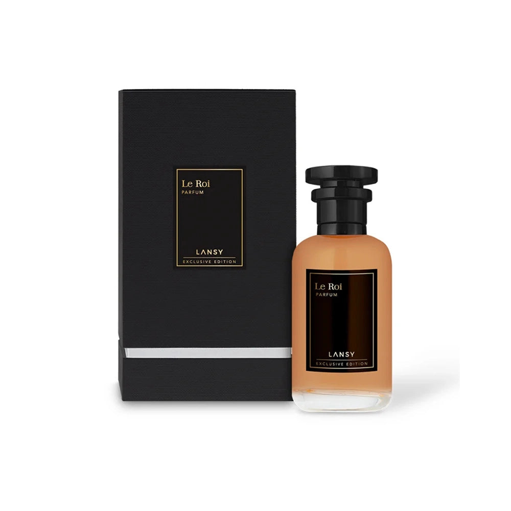 Lansy perfume bottle and packaging on a white background